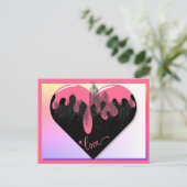 Liefde in de Valentijnsdag Feestdagenkaart (Staand voorkant)