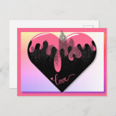 Liefde in de Valentijnsdag Feestdagenkaart (Voorkant / Achterkant)