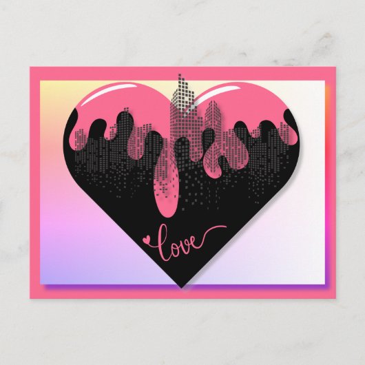 Liefde in de Valentijnsdag Feestdagenkaart (Voorkant)