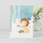 Liefde in de Winter Warme Knuffels Bedankkaart (Staand voorkant)