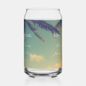 Liefde in de zon idyllische strand bruiloft blikbr blikvorm glas (Links)