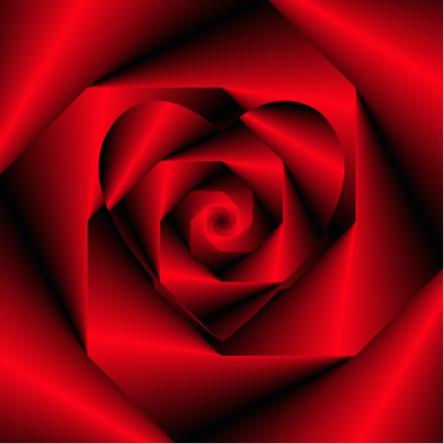 Liefde in Disguise - Het hart van een Roos Staand Fotobeeldje (Voorkant)