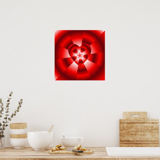 Liefde in Disguise - Rode Radiance Poster (Keuken)