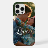 Liefde in een elegant script | Gepersonaliseerd fo iPhone Hoesje (Achterkant)