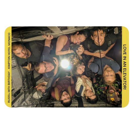 Liefde in een Lift Russ Verjaardagsmagneet Magneet (Horizontaal)