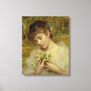 Liefde in een mist (olie op doek) canvas afdruk