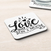 Liefde in een mok bier onderzetter (Linkerzijde)