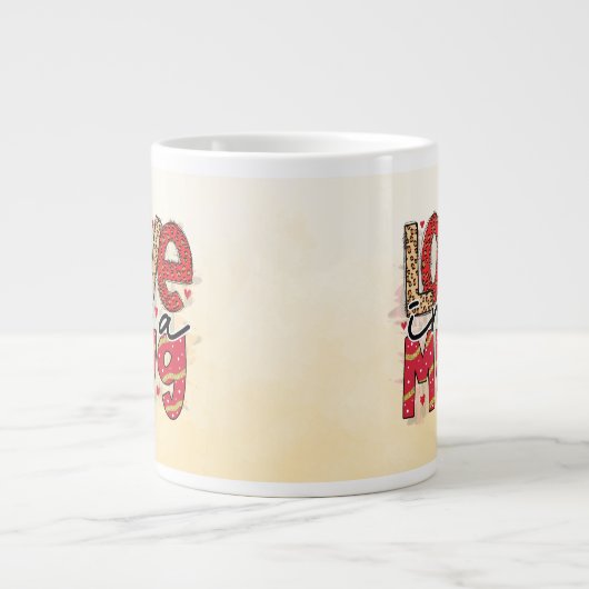 Liefde in een Mok Patroon Letters Valentijn (Voorkant)