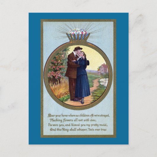 Liefde in een  Romance Briefkaart (Voorkant)