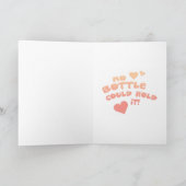 Liefde in een Wenskaart van de Fles Feestdagen Kaart (Binnen)