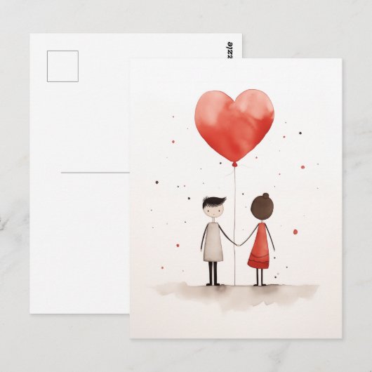 Liefde in eenvoud briefkaart (Voorkant / Achterkant)