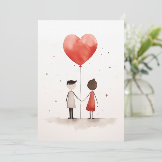 Liefde in eenvoud kaart (Staand voorkant)