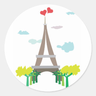 Liefde in Eiffel Tower Stickers