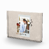 Liefde in Elegant Script Foto met Hart (Rechts)