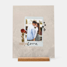 Liefde in Elegant Script Foto met Hart
