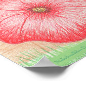 Liefde in elk geval bloemig Poster (Hoek)