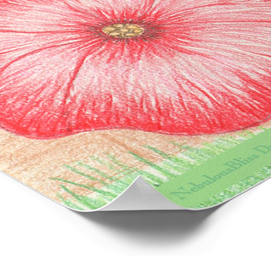 Liefde in elk geval bloemig Poster (Hoek)