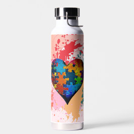 Liefde in elk stuk waterfles