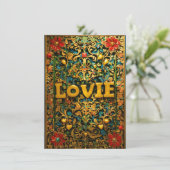 "Liefde in elk woord – Gepersonaliseerde Valentijn Feestdagenkaart (Staand voorkant)