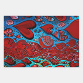 Liefde in elke hartslag inpakpapier vel (Voorkant 3)