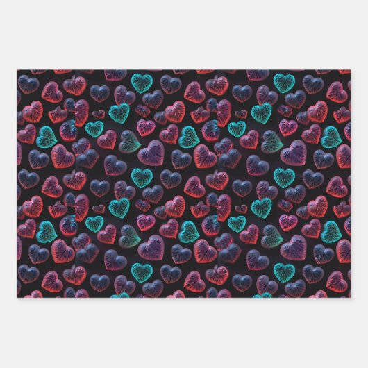 Liefde in elke hartslag inpakpapier vel (Voorkant 3)