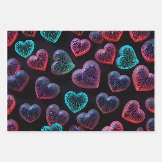 Liefde in elke hartslag inpakpapier vel (Voorkant)