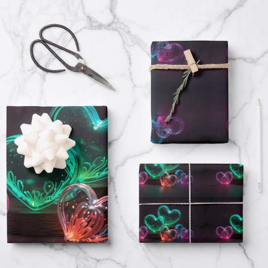 Liefde in elke hartslag inpakpapier vel (Voorkant)