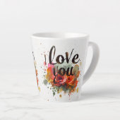 Liefde in elke kop Latte mok (Rechterhoek)