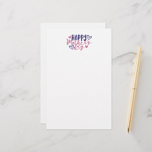 Liefde in elke letter briefpapier (Voorkant / Achterkant in situ)