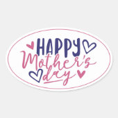 Liefde in elke letter ovale sticker (Voorkant)