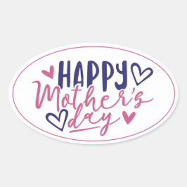 Liefde in elke letter ovale sticker