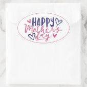 Liefde in elke letter ovale sticker (Tas)