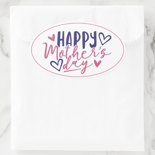 Liefde in elke letter ovale sticker (Tas)