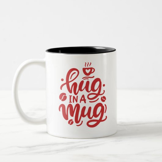 Liefde in elke slok - koppels omhelzen in een Mok (Links)