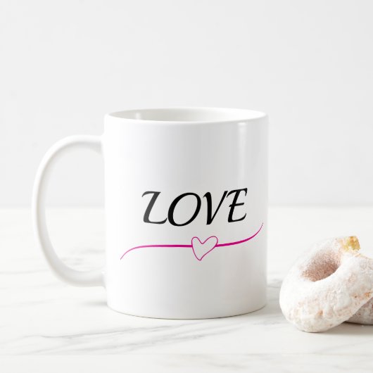 Liefde in elke slok Trendy Design Coffee Mok (Met donut)