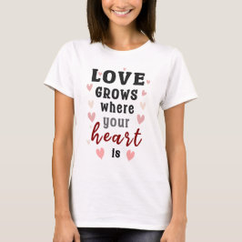 Liefde in elke steek t-shirt