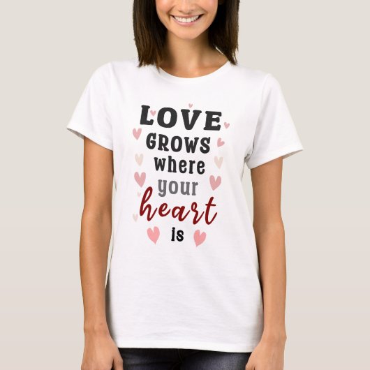 Liefde in elke steek t-shirt (Voorkant)