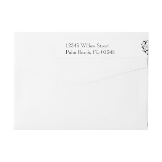 Liefde in elke taal Bruiloft Wrap Around Label (Achterkant)