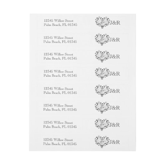 Liefde in elke taal Bruiloft Wrap Around Label (Vel)