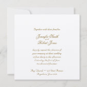 Liefde in elke taal Gold bruiloft uitnodiging (Achterkant)