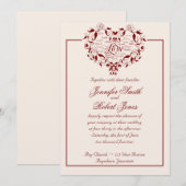 Liefde in elke taal in de uitnodiging tot het rode (Voorkant / Achterkant)