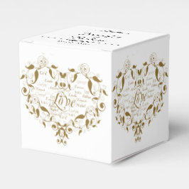 Liefde in elke taal in Gold Wedding Favor Box Bedankdoosjes