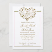 Liefde in elke taal in gouden bruiloft uitnodiging (Voorkant)