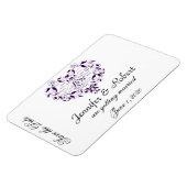 Liefde in elke taal in het Paarse Save the Date Magneet (Linkerzijde)