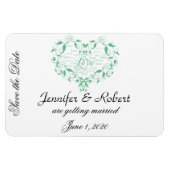 Liefde in elke taal in Mint Green Bewaar de datum Magneet (Horizontaal)