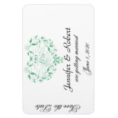 Liefde in elke taal in Mint Green Bewaar de datum Magneet (Verticaal)