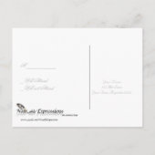 Liefde in elke taal in Silver RSVP Briefkaart (Achterkant)