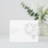 Liefde in elke taal in Silver RSVP Briefkaart (Staand voorkant)