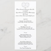 Liefde in elke taal in Silver Wedding Menu (Voorkant)