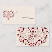 Liefde in elke Taal Rode Trouwplaats Kaarten Plaatskaartje (Voorkant / Achterkant)